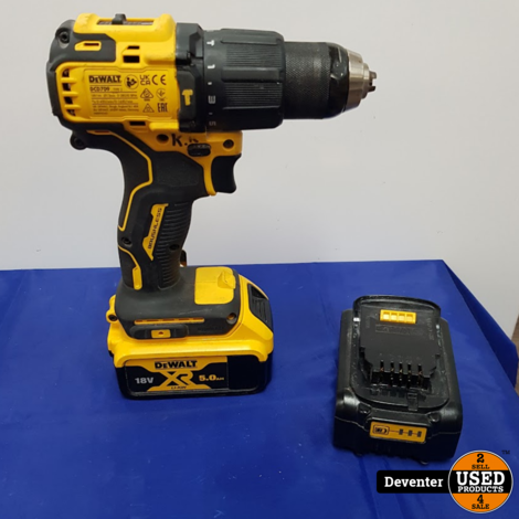 DeWalt DCD709 met 2 x accu XR 18v 4.0 en 5.0 aH