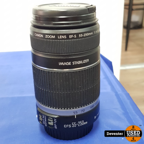 Canon EF-S 55-250 mm F 4-5.6 IS met Hoya UV