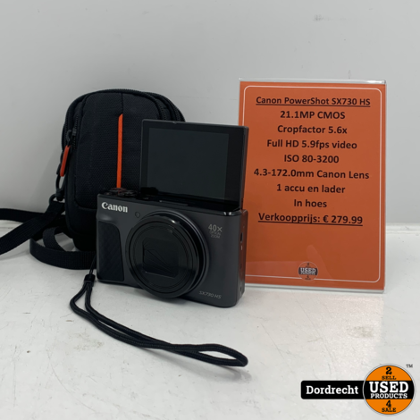 Canon PowerShot SX730 HS camera | Met accu en lader | In tas | Met garantie