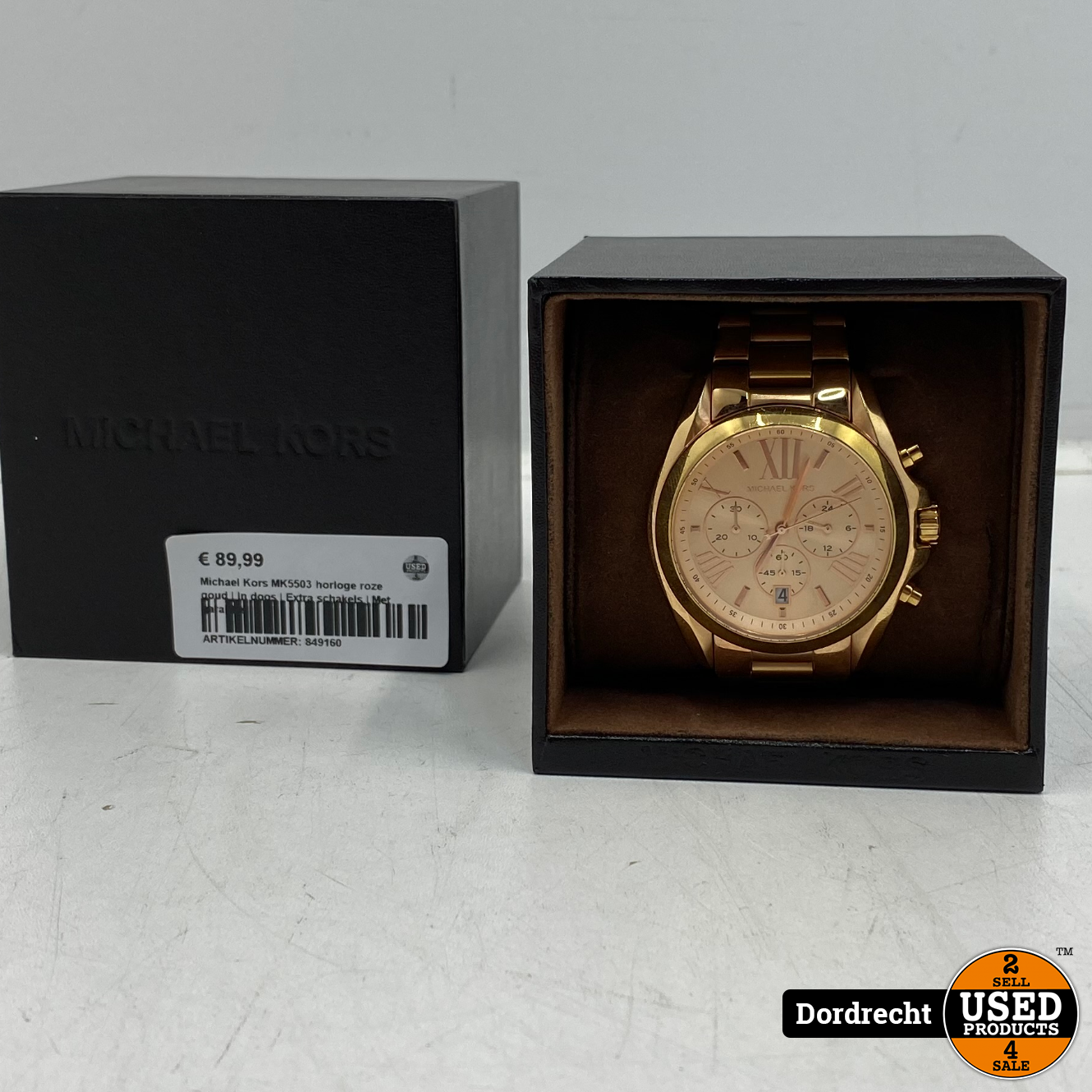 Michael Kors MK5503 roze goud | In doos | Extra schakels | Met garantie - Used Products Dordrecht