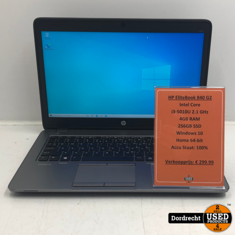 HP EliteBook 840 G2 Laptop | i3 4GB RAM 256GB SSD Windows 10 | Met garantie