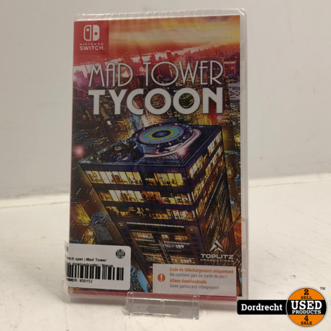 Nintendo switch spel | Mad Tower Tycoon (alleen dowloadcode) | Nieuw in seal