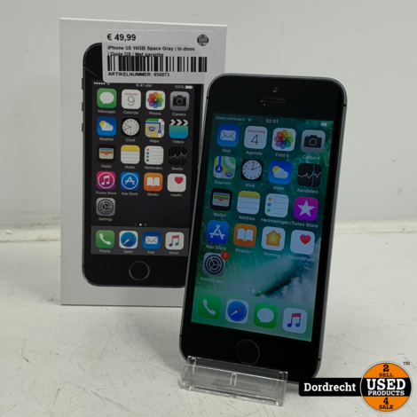 iPhone 5S 16GB Space Gray | In doos | Oude OS | Met garantie