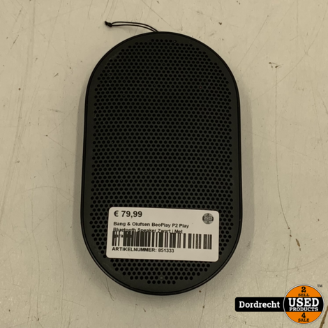 Bang & Olufsen BeoPlay P2 Play Bluetooth Speaker Zwart | Met garantie