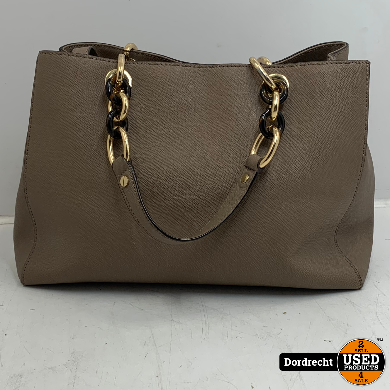 analogie pijp Alert Michael Kors tas Cynthia Taupe | Nette staat - Used Products Dordrecht