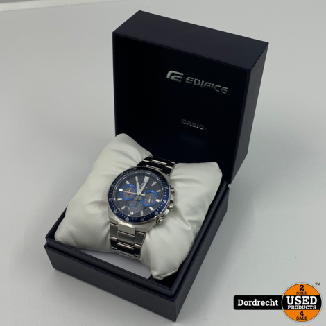 Edifice Casio C49827 Horloge Zilver Blauw | In doos | Met originele bon | Met garantie