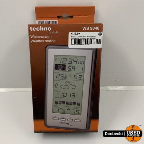 Techno Line WS 9040 IT Draadloos weerstation | Nieuw in doos | Met garantie