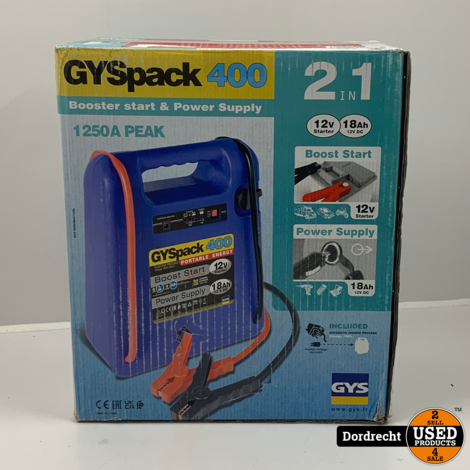 Gyspack 400 1250a peak startbooster | In doos | Met garantie