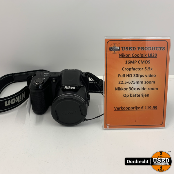 Rimpelingen Allemaal Geef rechten Nikon Coolpix L820 camera | Op batterijen | Met garantie - Used Products  Dordrecht