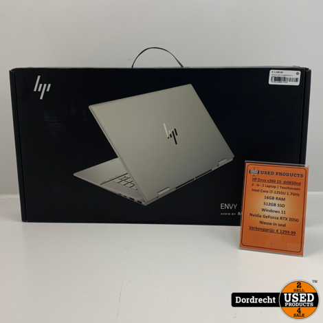 HP Envy x360 15-ew0650nd 2-in-1 Laptop | Nieuw in seal | Intel Core i7-1255U 1.7GHz 16GB RAM 512GB SSD Windows 11  Nvidia GeForce RTX 2050 | Met garantie