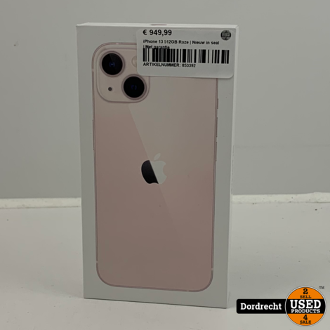 iPhone 13 512GB Roze | Nieuw in seal | Met garantie
