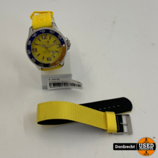 3H Ocean Diver Automatic Superluminova Horloge Geel | Met extra band | Met garantie