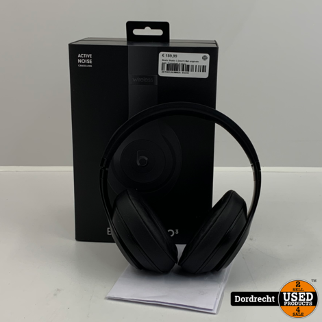 Beats Studio 3 Bluetooth Koptelefoon zwart | Met originele bon | Compleet in doos | Met garantie