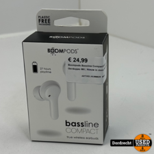 Boompods Bassline Compact Bluetooth Oordopjes Wit | Nieuw in doos | Met garantie