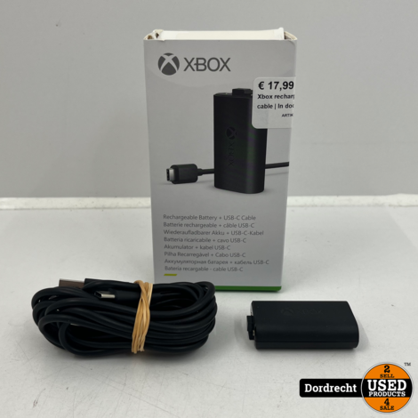 Xbox rechargeable battery + usbc cable | In doos | Met garantie