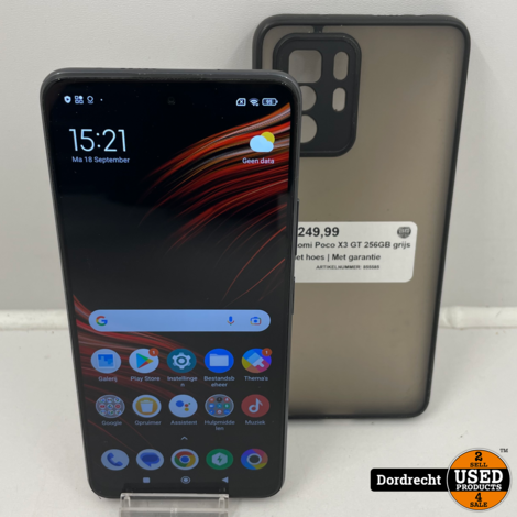 Xiaomi Poco X3 GT 256GB grijs | Met hoes | Met garantie