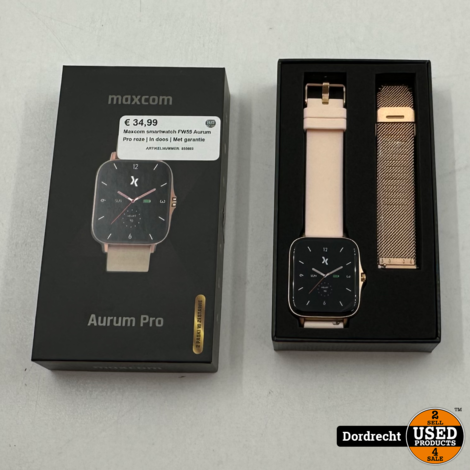 Maxcom smartwatch FW55 Aurum Pro roze | In doos | Met garantie