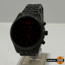 Michael Kors MK-8733 Horloge Zwart / Rood | Met garantie