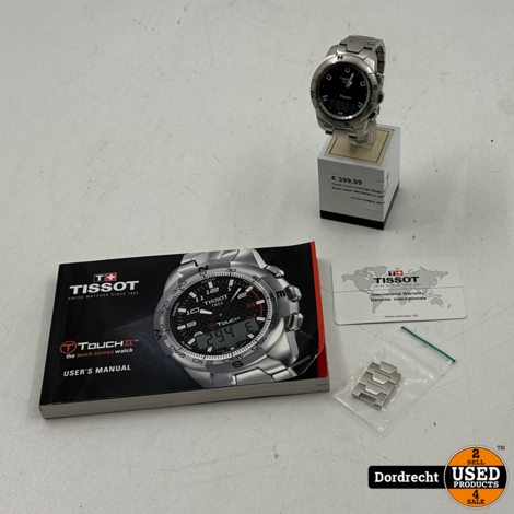 Tissot Touch II Horloge (Model T047420A) | Stalen band | Met boekje en garantie bewijs