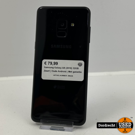Samsung Galaxy A8 (2018) 32GB Zwart | Oude Android | Met garantie