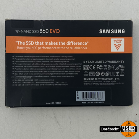 Samsung 860 EVO Harde Schijf 250GB SSD 2.5inch | Nieuw in doos | Met garantie