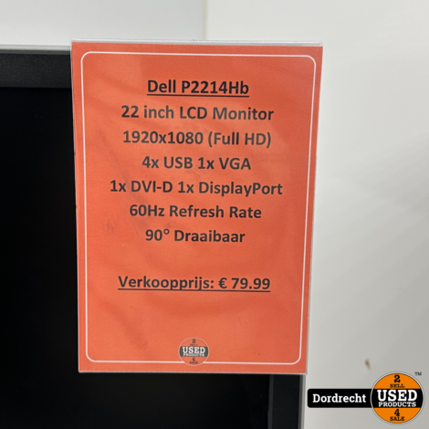 Dell P2214Hb Monitor | Met garantie