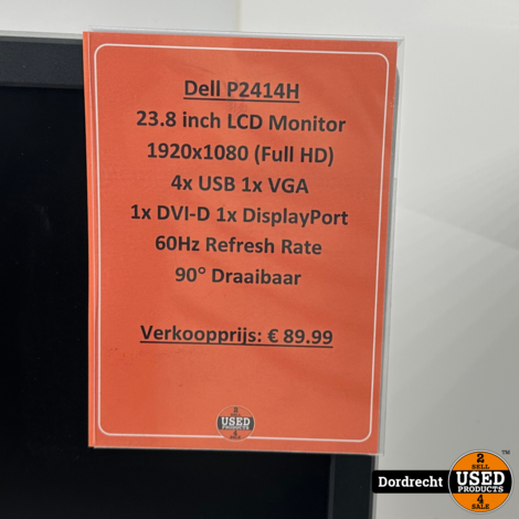 Dell P2414Hb Monitor | Met garantie