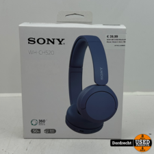 SONY WH-CH520 Bluetooth koptelefoon Blauw | Nieuw in doos | Met garantie