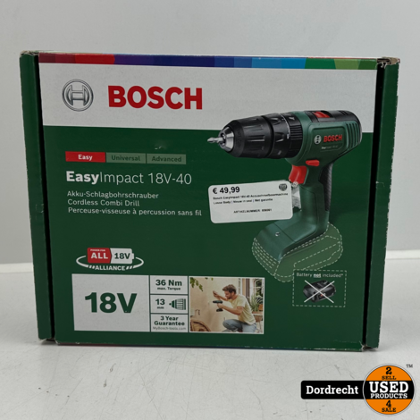 Bosch EasyImpact 18V-40 Accuschroefboormachine Losse Body | Nieuw in seal | Met garantie