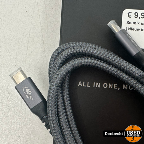 Sounix usb-c naar usb-c snoer 40Gbps | Nieuw in doos | Met garantie