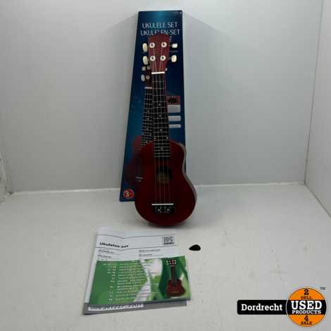 Ukelele set | Met plectrum, lesboek en videocursus | Nieuw in doos |