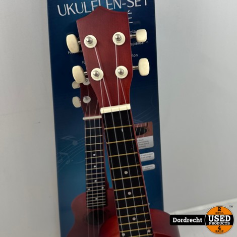 Ukelele set | Met plectrum, lesboek en videocursus | Nieuw in doos |