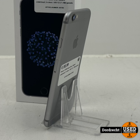 iPhone 6 32GB Space Gray | Batterij onderhoud | In doos | iOS 12.5.7 | Met garantie