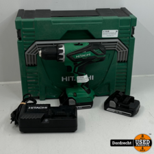 Hitachi DS 18DJL boormachine | Met 2 accus en lader | In kist | Met garantie