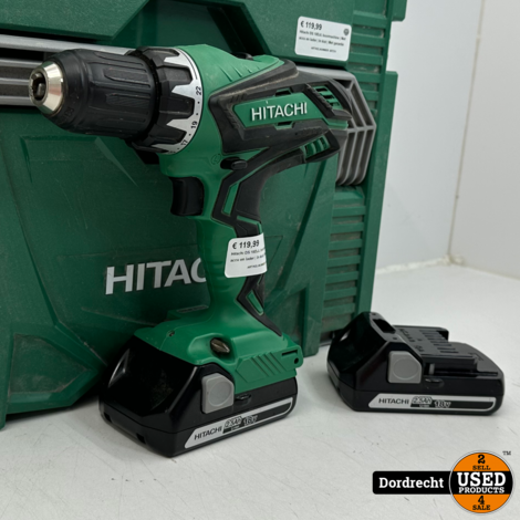 Hitachi DS 18DJL boormachine | Met 2 accus en lader | In kist | Met garantie