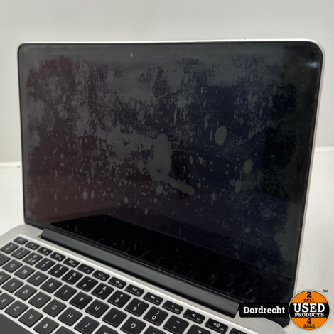 Macbook Pro 2014 13inch | Coating probleem | Intel Core i5 2.6GHz 8GB RAM 256GB SSD Intel Iris 1536 MB | Met garantie