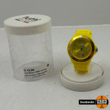 Tutti Milano TM001 Horloge geel | In doos | Met garantie