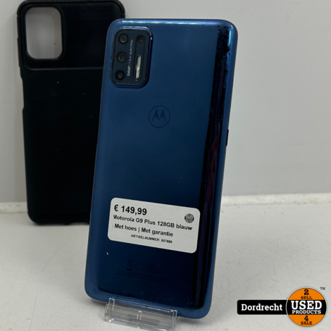 Motorola G9 Plus 128GB blauw | Met hoes | Met garantie