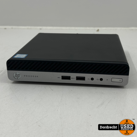 HP ProDesk 400 G5 desktop mini | Intel Core i3-9100T 3.1GHz 12GB RAM 128GB SSD Windows 10 Home Intel UHD Graphics 630 | Met garantie