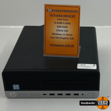 HP ProDesk 600 G3 SFF desktop | Intel Core i5-6500 3.2GHz 8GB RAM 256GB SSD Windows 11 Home Intel HD Graphics 530 | Met garantie