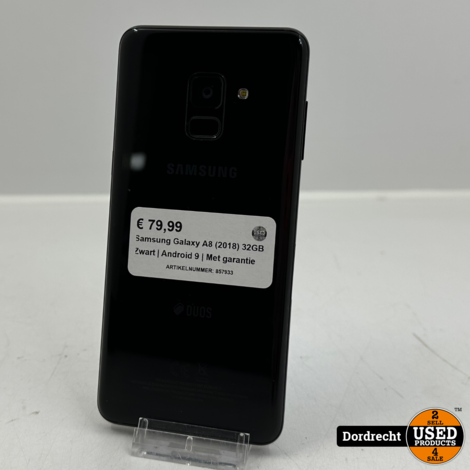 Samsung Galaxy A8 (2018) 32GB Zwart | Android 9 | Met garantie