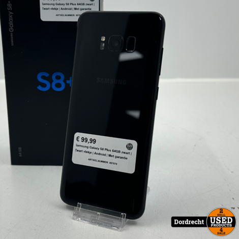 Samsung Galaxy S8 Plus 64GB zwart | Zwart vlekje | Android 9 | Met garantie