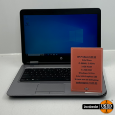 HP ProBook 640 G2 Laptop | Schade behuizing | Intel Core i7-6600U 2.6GHz 16GB RAM 512GB SSD Windows 10 Pro Intel HD Graphics 520 | Met garantie