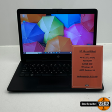 HP 14cm0918nd Laptop | AMD A6-9225 2.6GHz 4GB RAM 128GB SSD Windows 10 AMD Radeon R4 | Met garantie