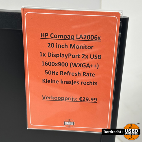 HP Compaq LA2006x monitor | Kleine krasjes | Met garantie