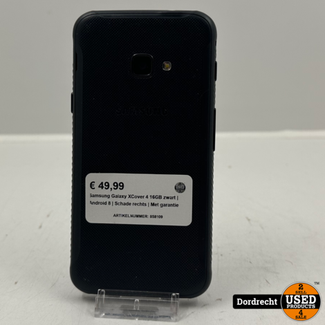 Samsung Galaxy XCover 4 16GB zwart | Android 8 | Schade rechts | Met garantie