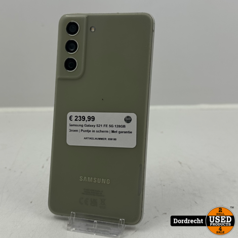 Samsung Galaxy S21 FE 5G 128GB Groen | Puntje in scherm | Met garantie