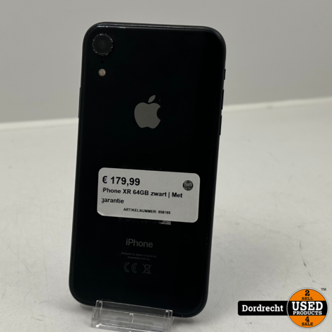 iPhone XR 64GB zwart | Met garantie