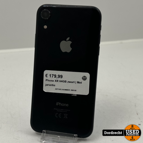 iPhone XR 64GB zwart | Met garantie