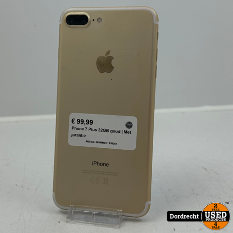 iPhone 7 Plus 32GB goud | iOS 15.8.2 | Met garantie